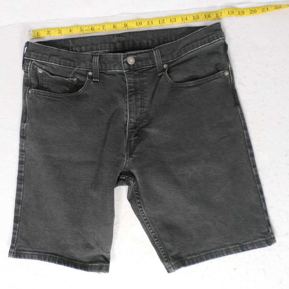 Levi's Men 405 Denim Shorts 36 Black Washed Skater Grunge Goth Streetwear Rugged